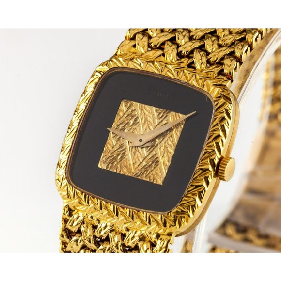 Piaget Ladies 18k Gold Wristwatch, Onyx Dial, 18 Jewel, Certificate, Ref. 9902D2 - Picture 3 of 8